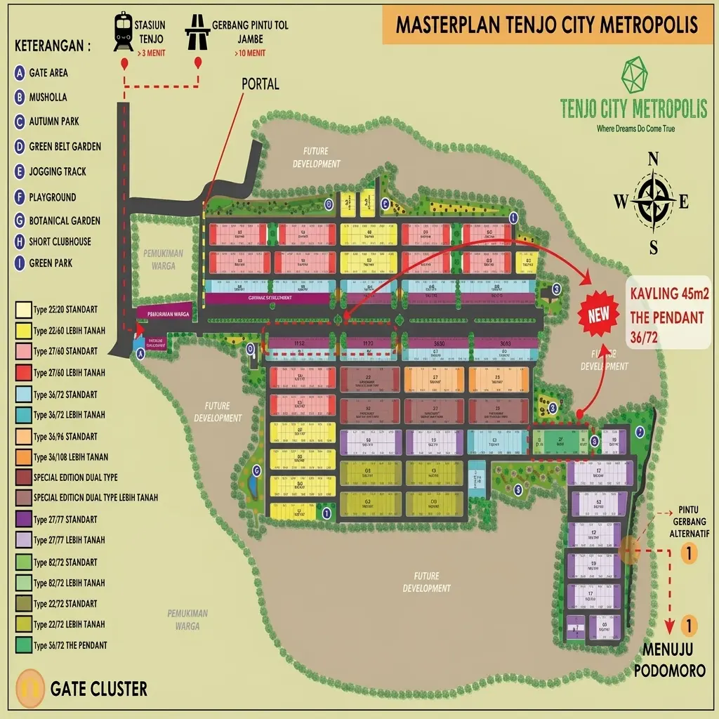 Siteplan Tenjo City Metropolis